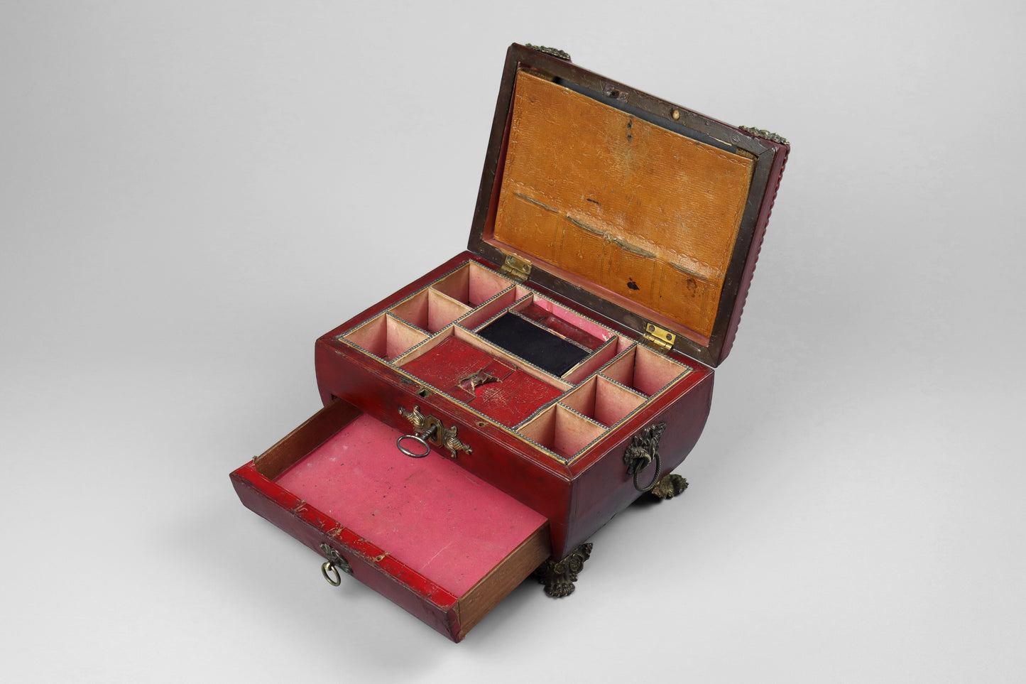 Regency Leather Sewing Box