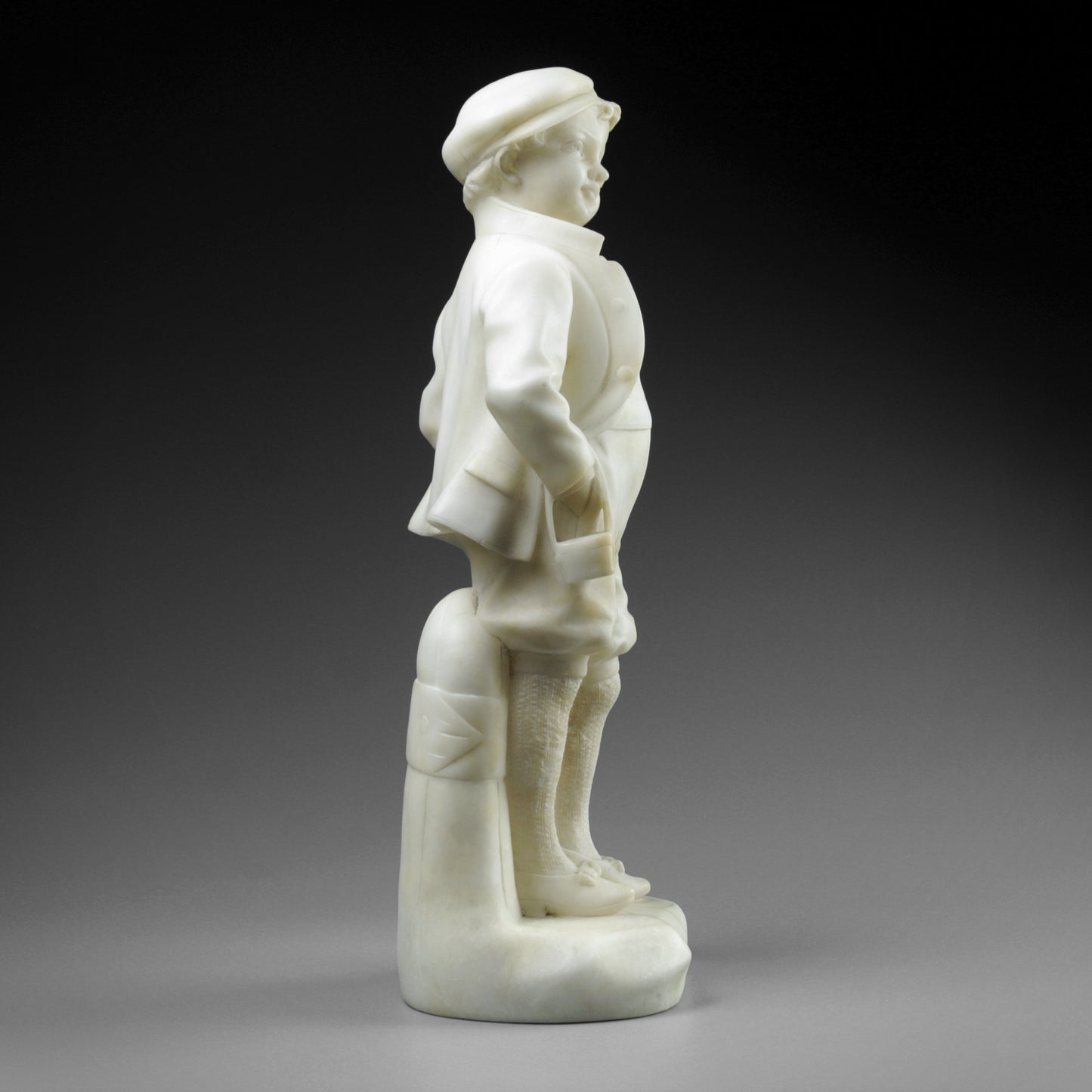 Alabaster Sculpture of a Young Boy