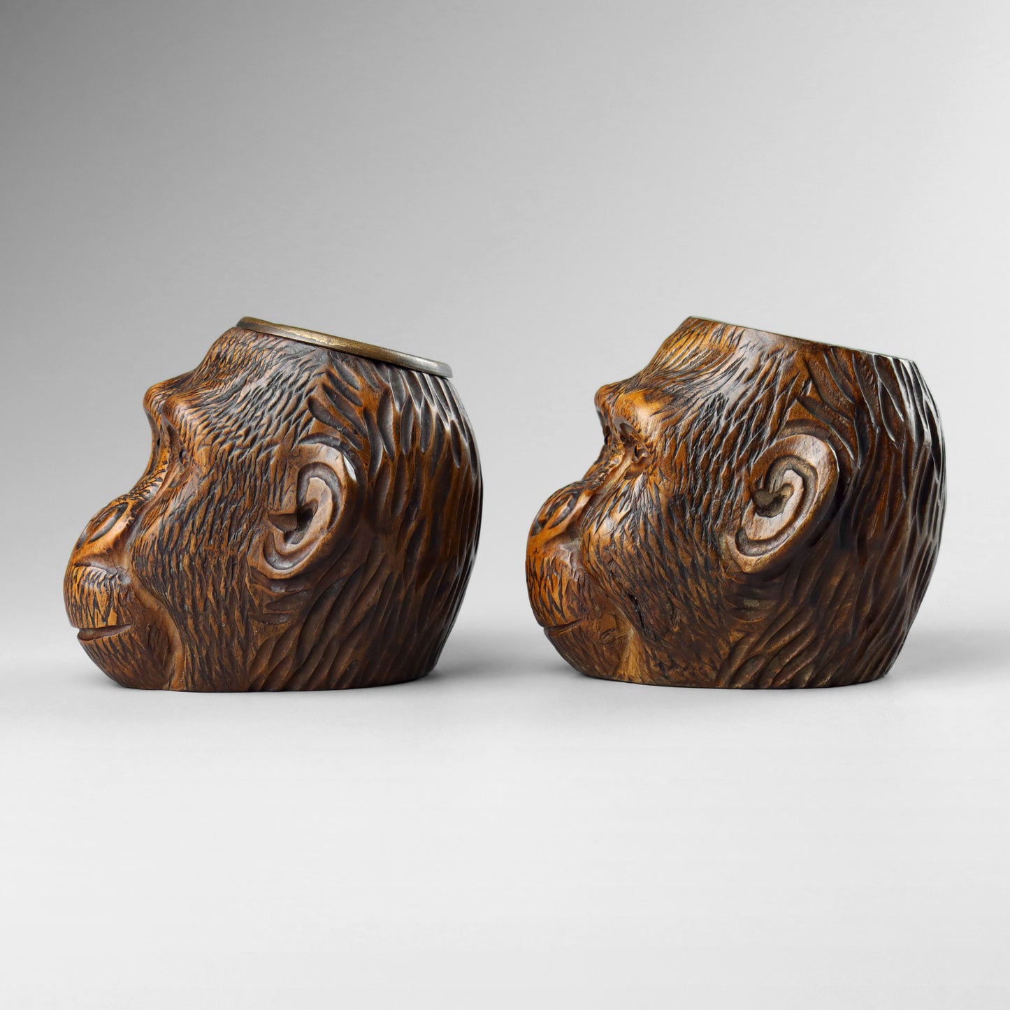 Black Forest Pair of Monkey Match Holders