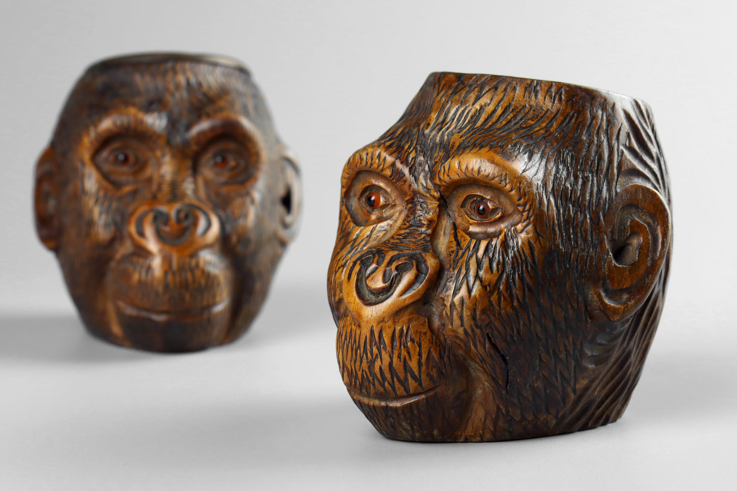 Black Forest Pair of Monkey Match Holders