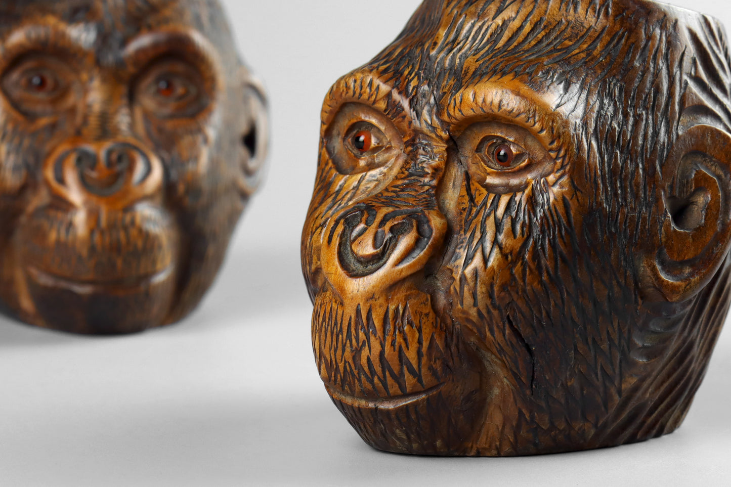 Black Forest Pair of Monkey Match Holders