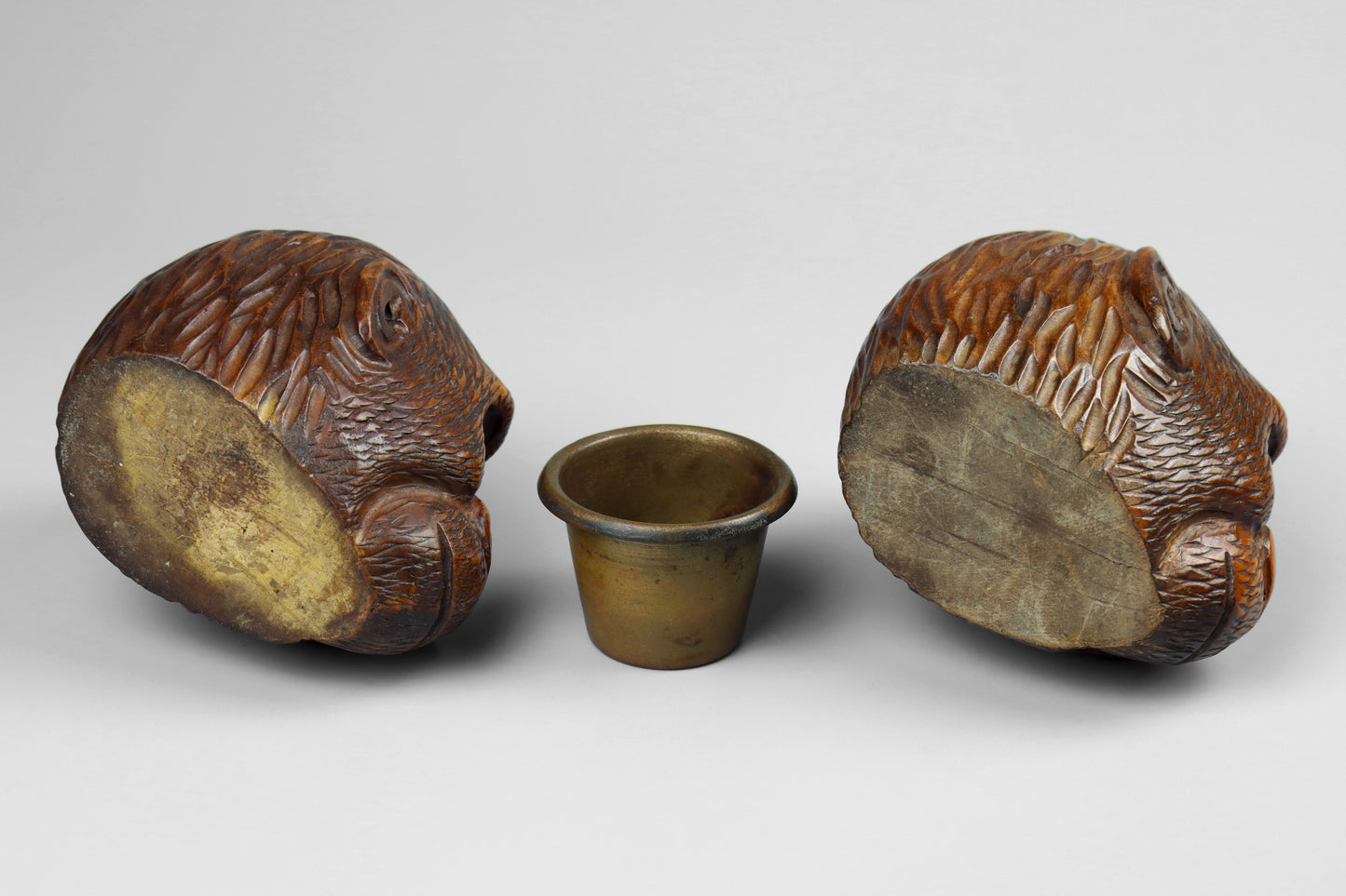 Black Forest Pair of Monkey Match Holders