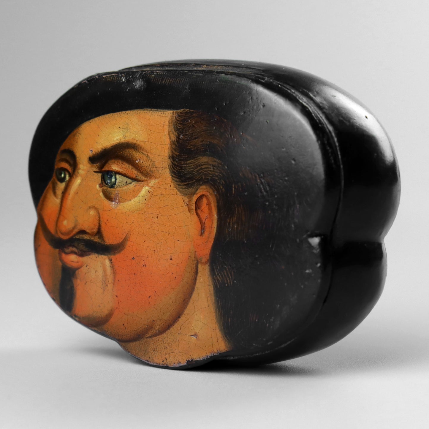 Papier-Mache Portrait Snuff Box