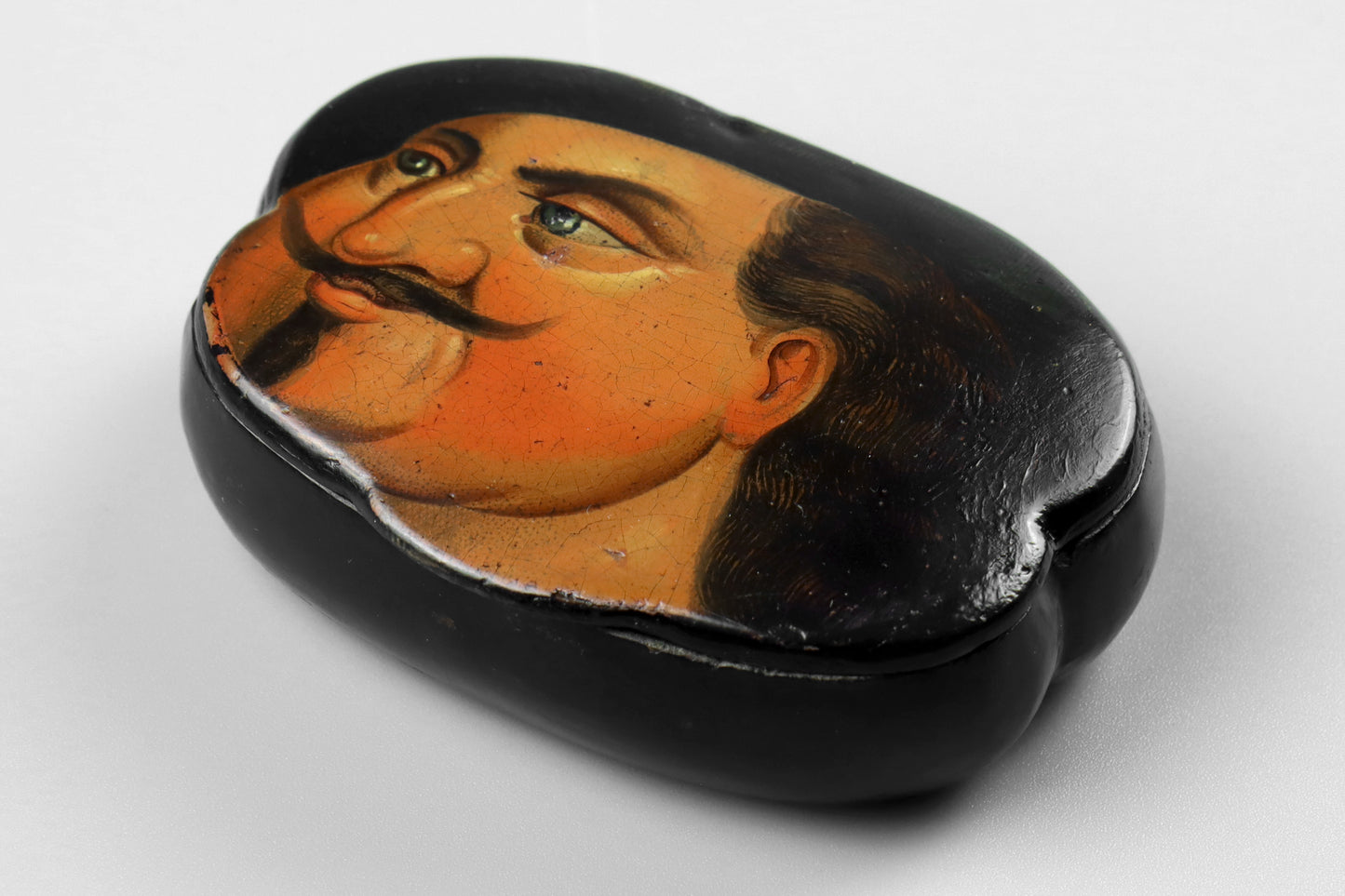Papier-Mache Portrait Snuff Box