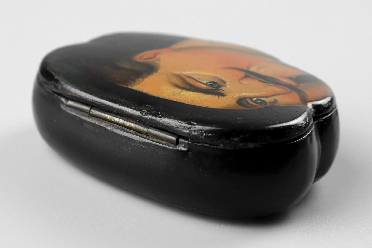 Papier-Mache Portrait Snuff Box