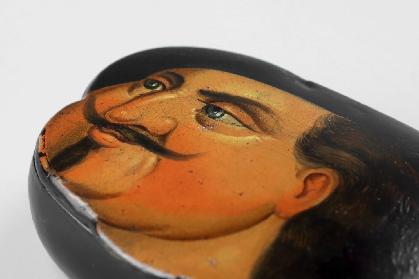 Papier-Mache Portrait Snuff Box