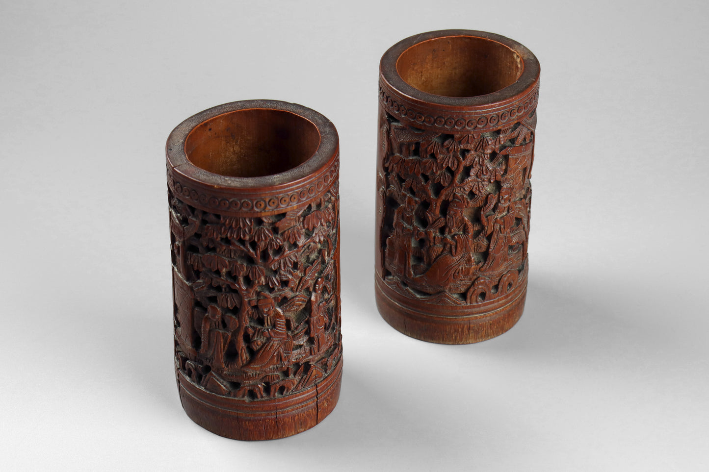 Chinese Carved Brush Pots