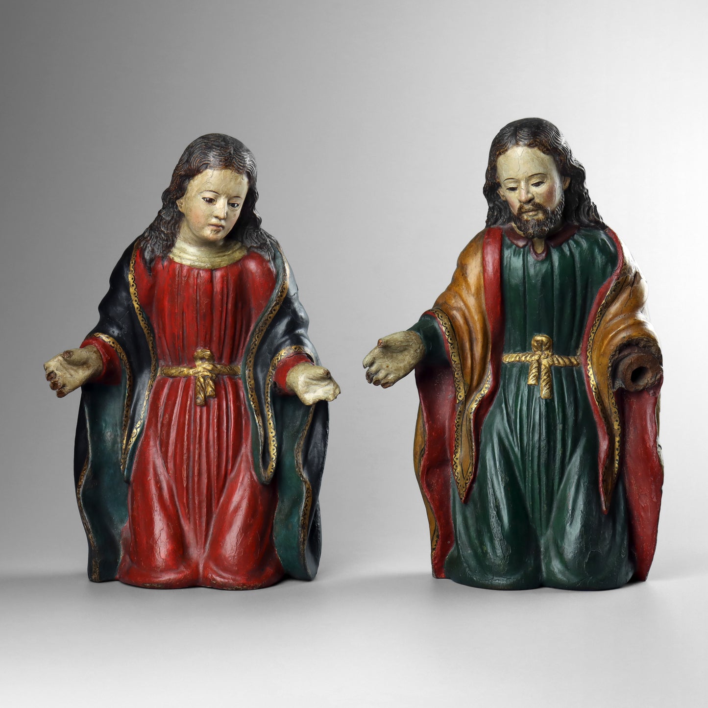 Carved Statues of Mary & Joseph