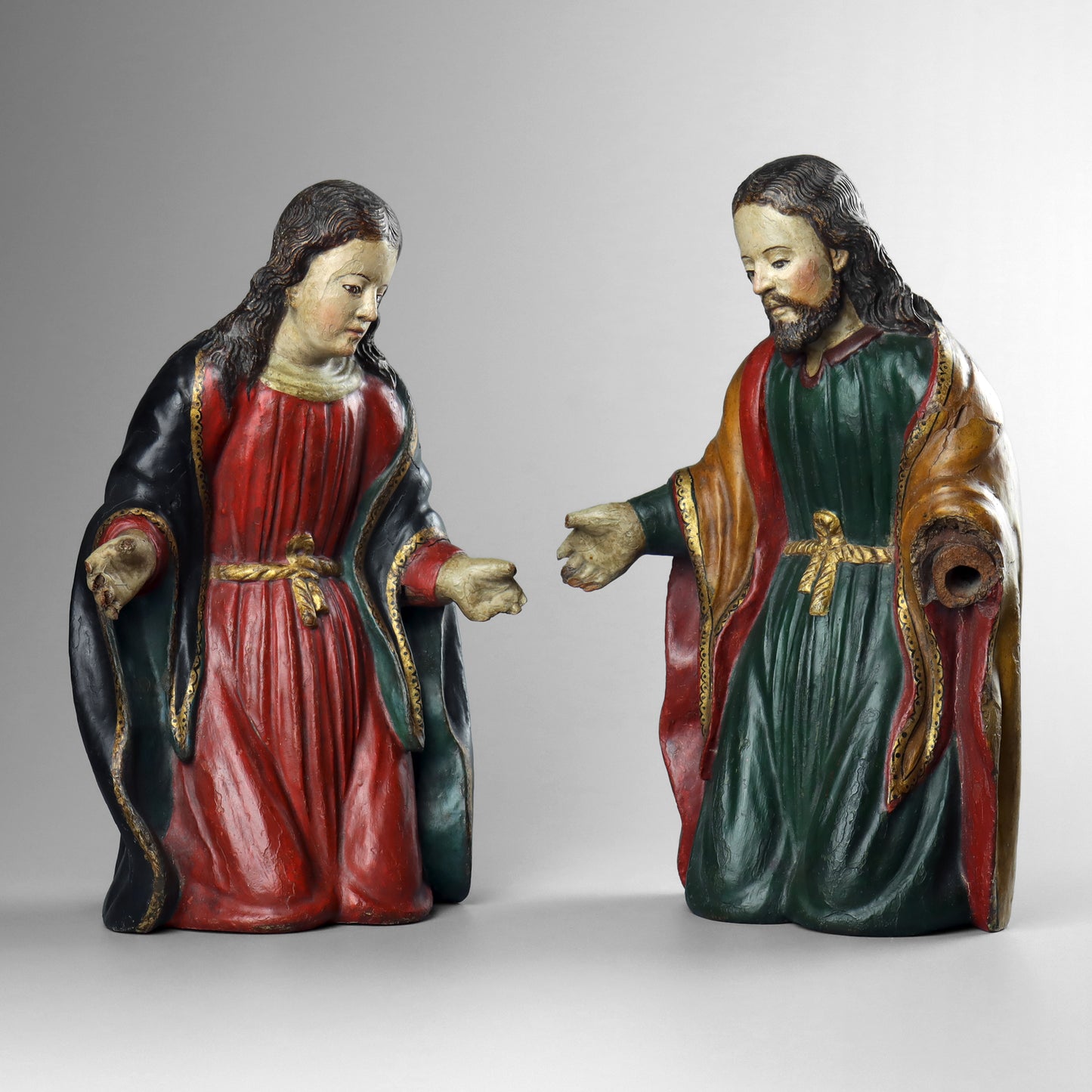 Carved Statues of Mary & Joseph