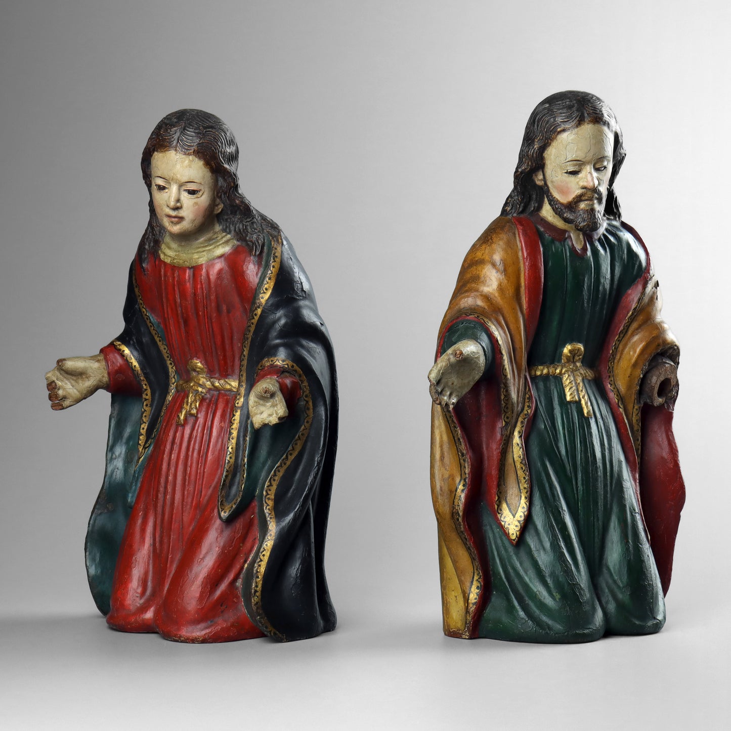Carved Statues of Mary & Joseph