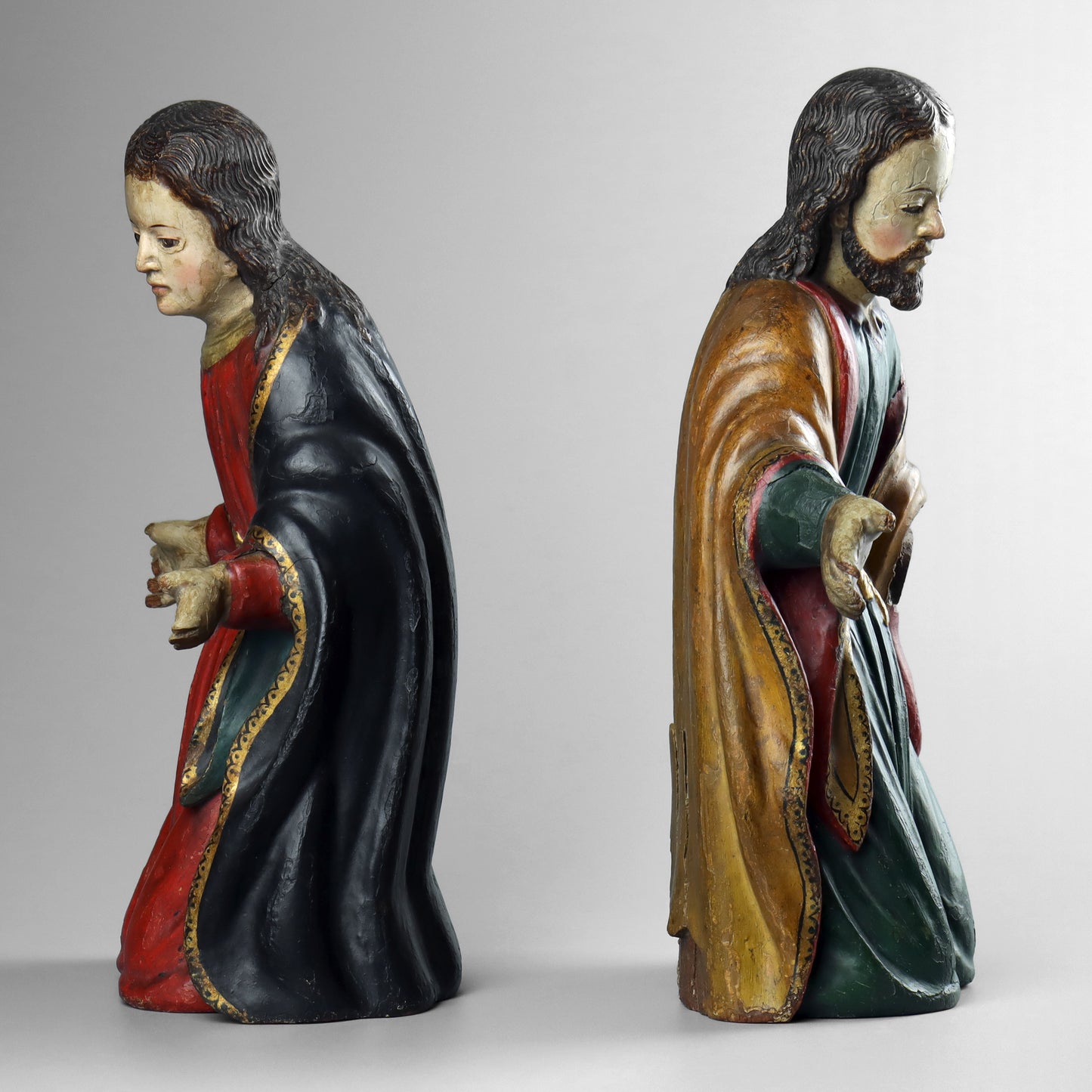 Carved Statues of Mary & Joseph