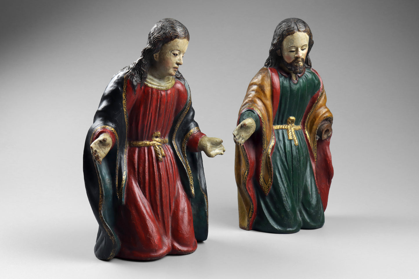 Carved Statues of Mary & Joseph