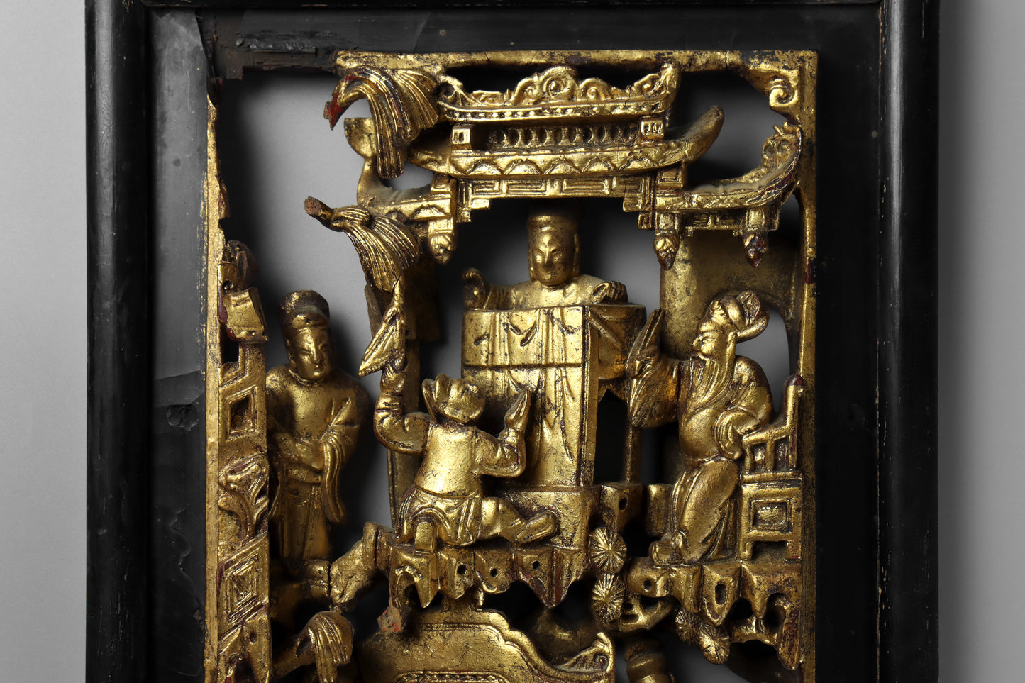 Chinese Gilt Wood Panel