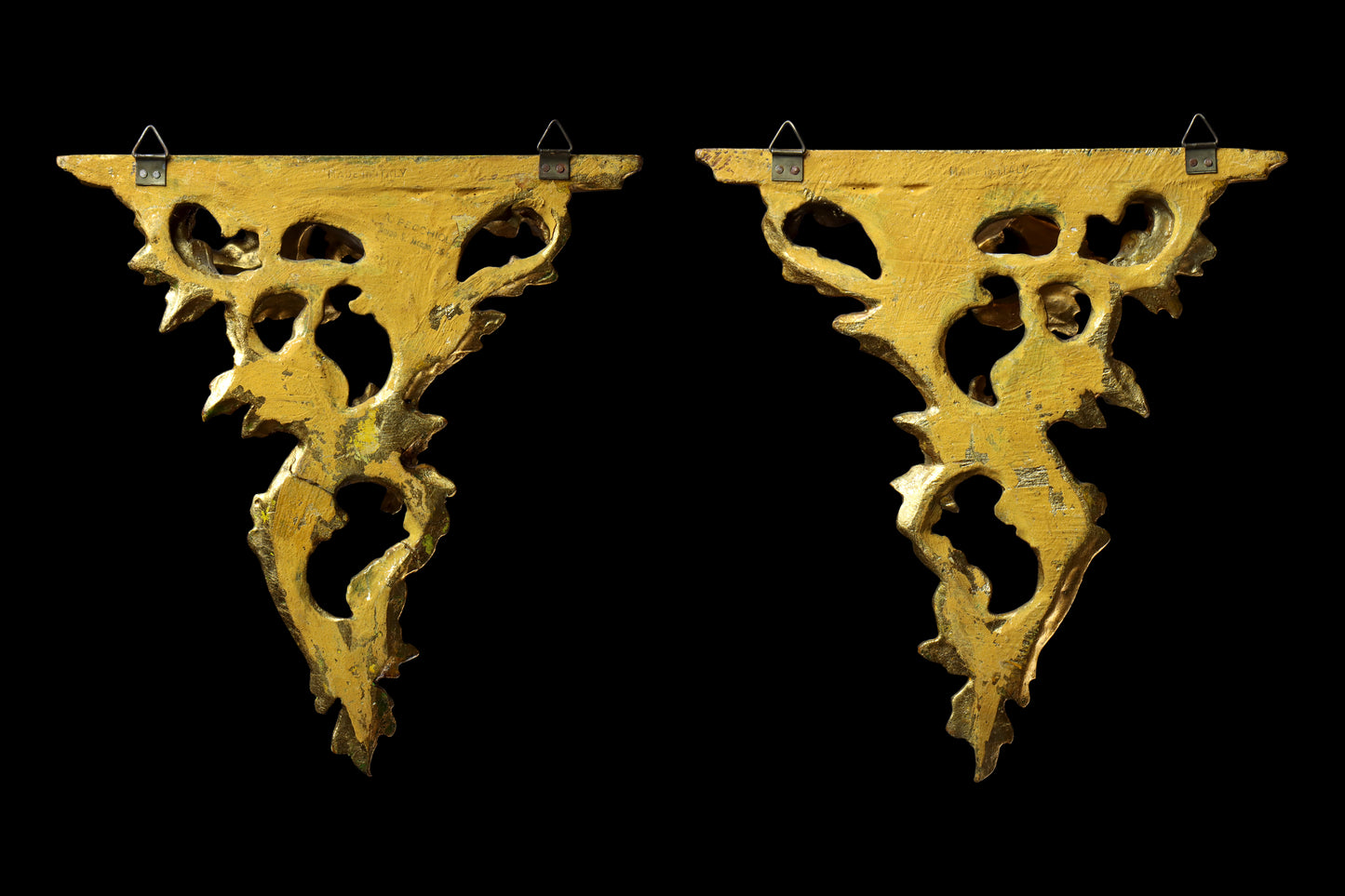 Pair of Florentine Giltwood Brackets