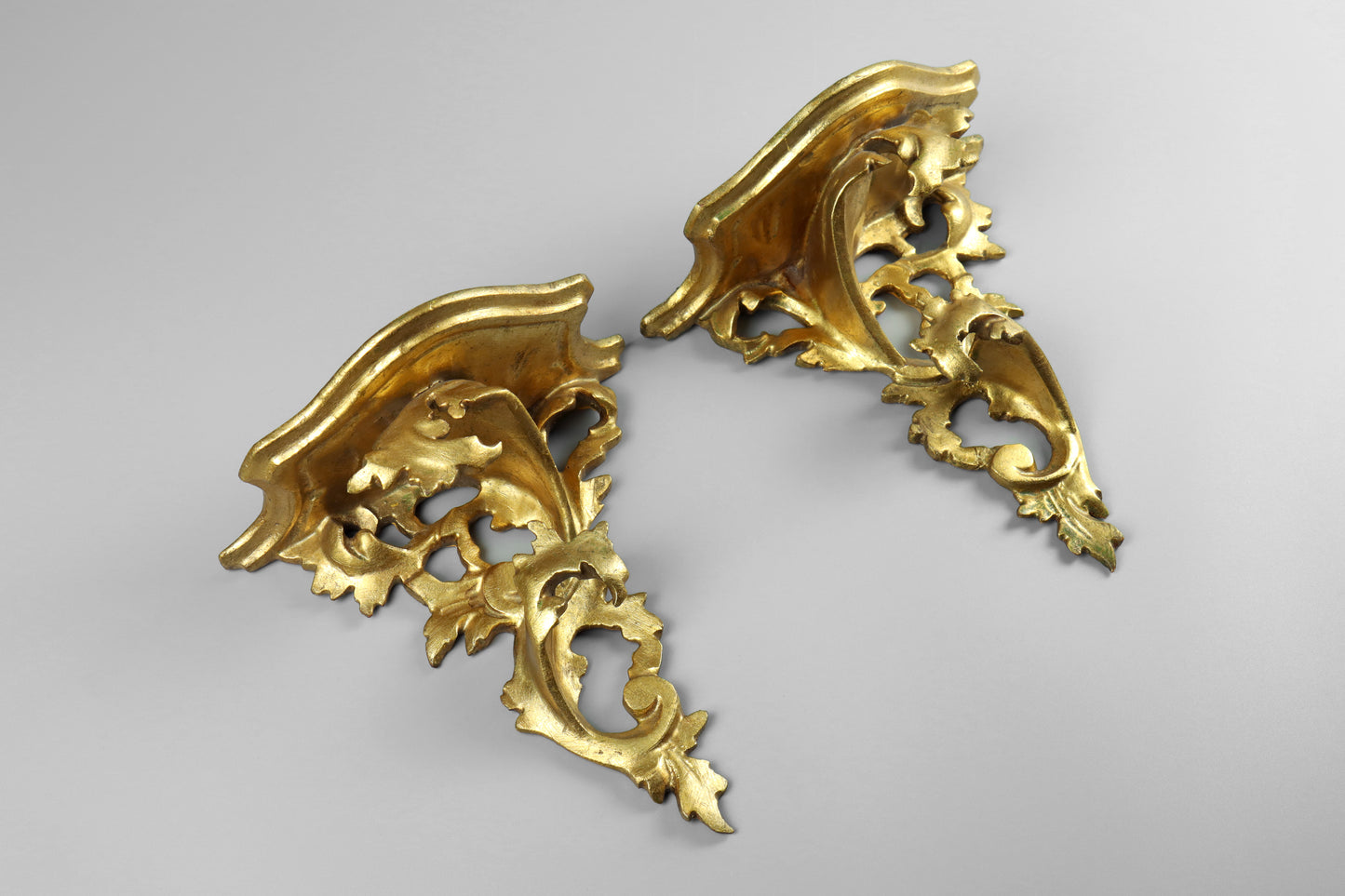 Pair of Florentine Giltwood Brackets