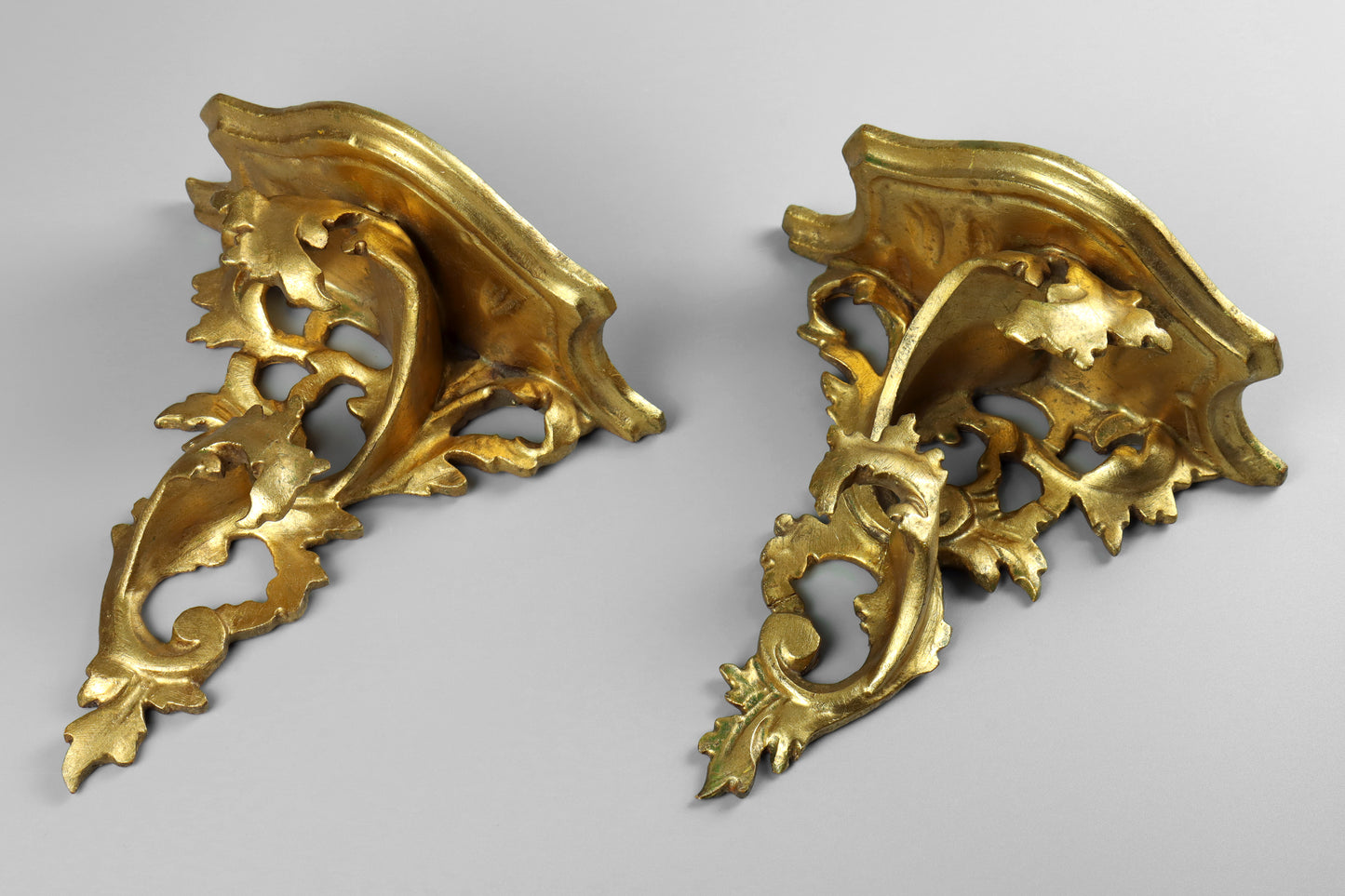 Pair of Florentine Giltwood Brackets
