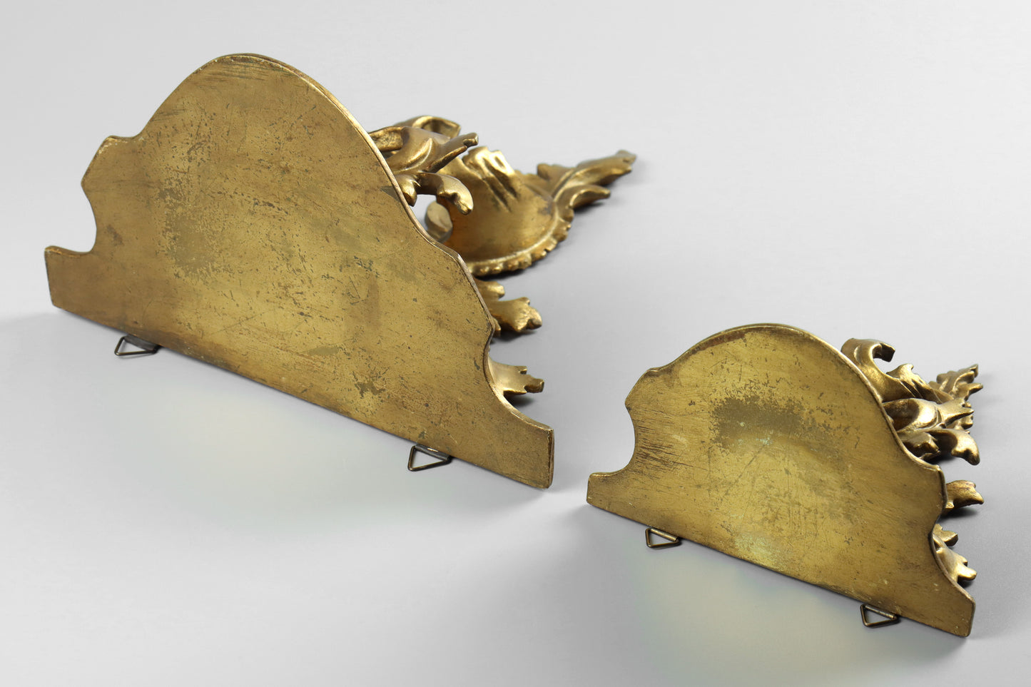 Two Florentine Giltwood Brackets