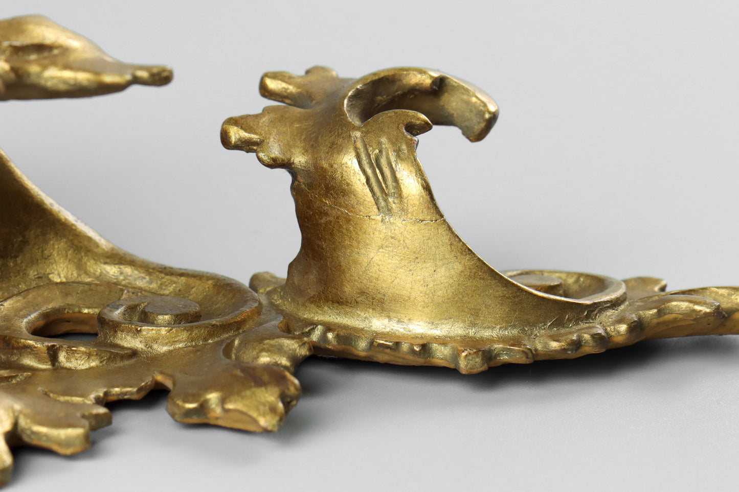 Two Florentine Giltwood Brackets