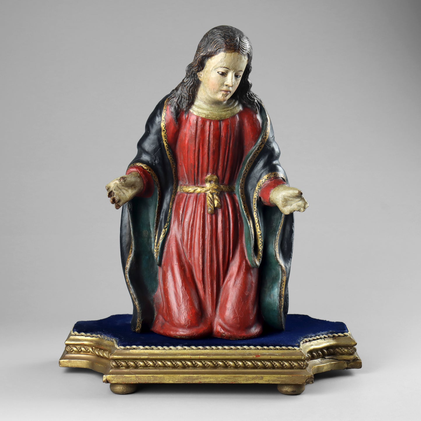Blue Velvet Display Stand