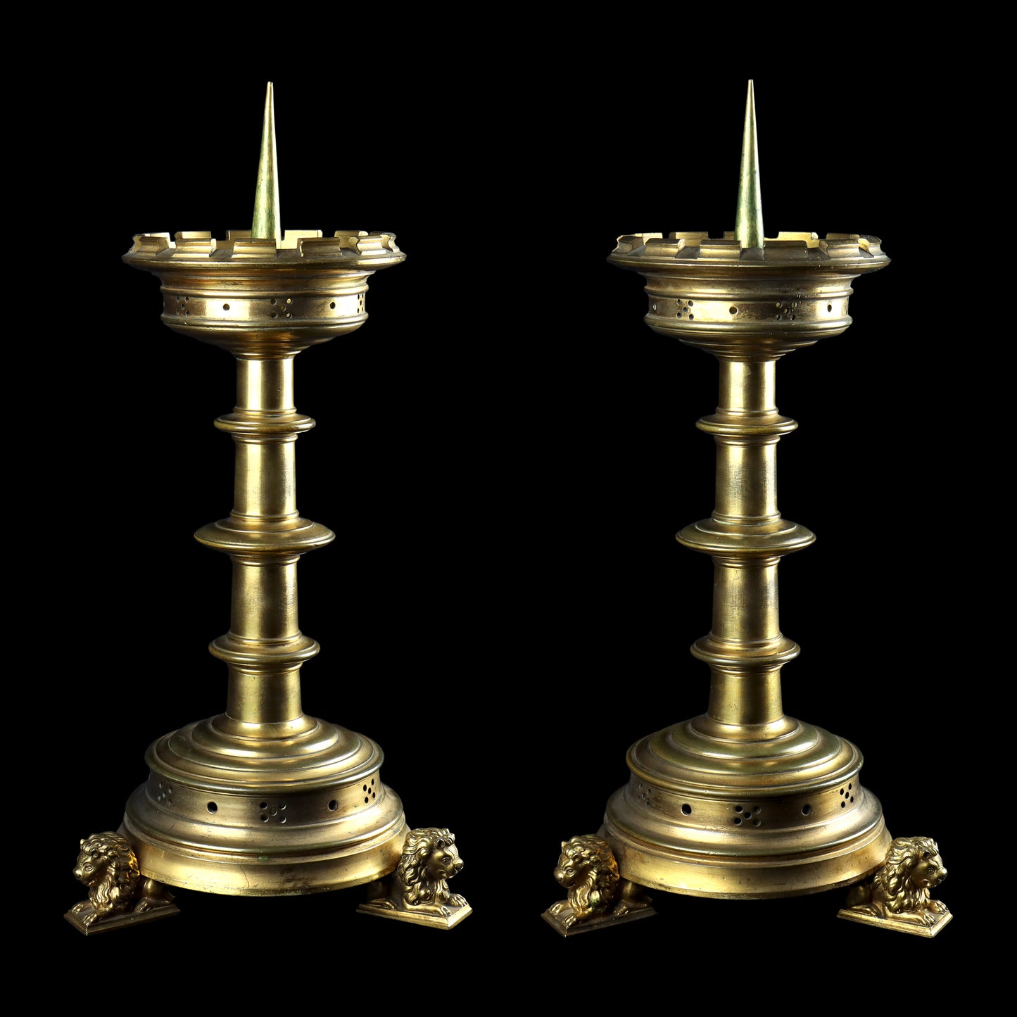 Gothic Revival Candlesticks