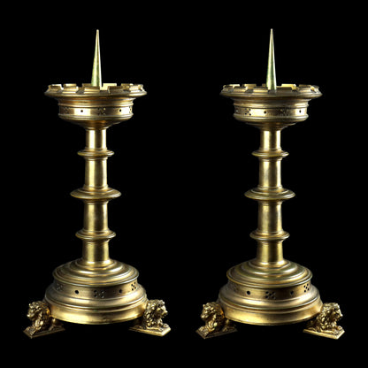 Gothic Revival Candlesticks