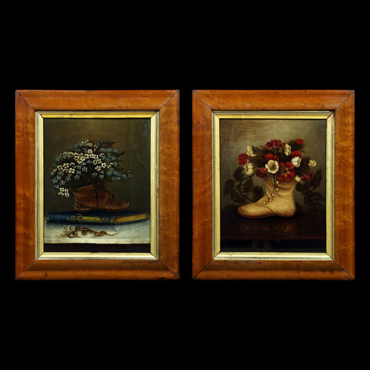 Pair of Folk Art Still-Life Paintings