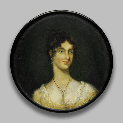 Papier-Mache Lady Portrait Snuff Box