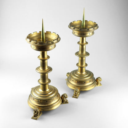 Gothic Revival Candlesticks