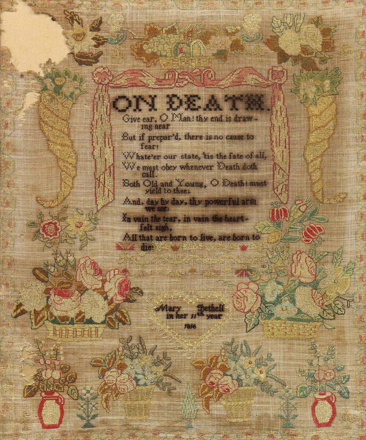 Sampler Dated 1816