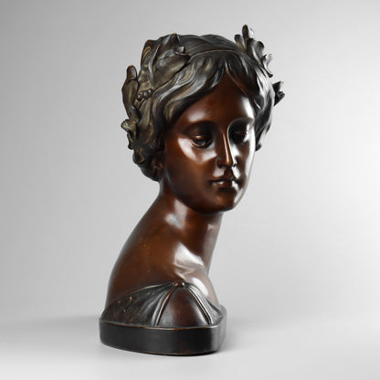 Art Nouveau Terracotta Bust of a Lady
