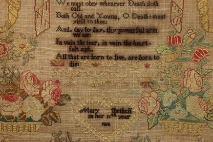 Sampler Dated 1816