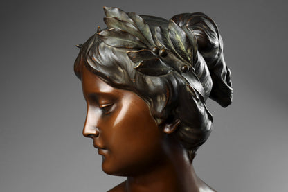 Art Nouveau Terracotta Bust of a Lady