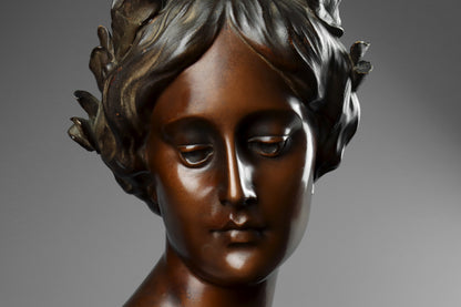 Art Nouveau Terracotta Bust of a Lady