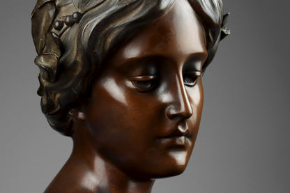 Art Nouveau Terracotta Bust of a Lady