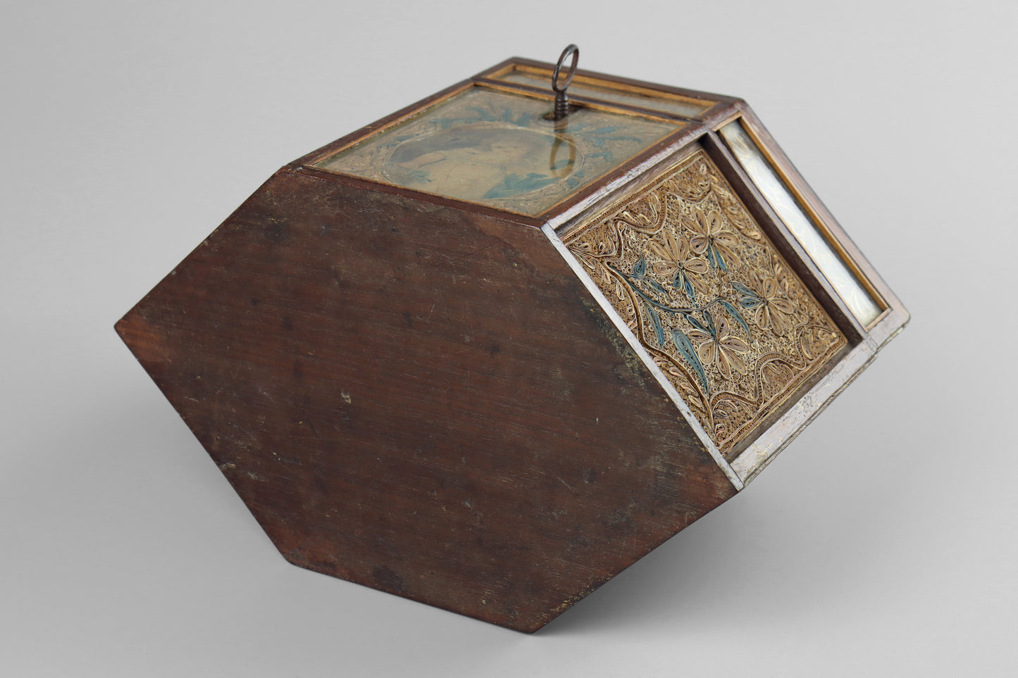 Georgian Paper Scroll Tea Caddy