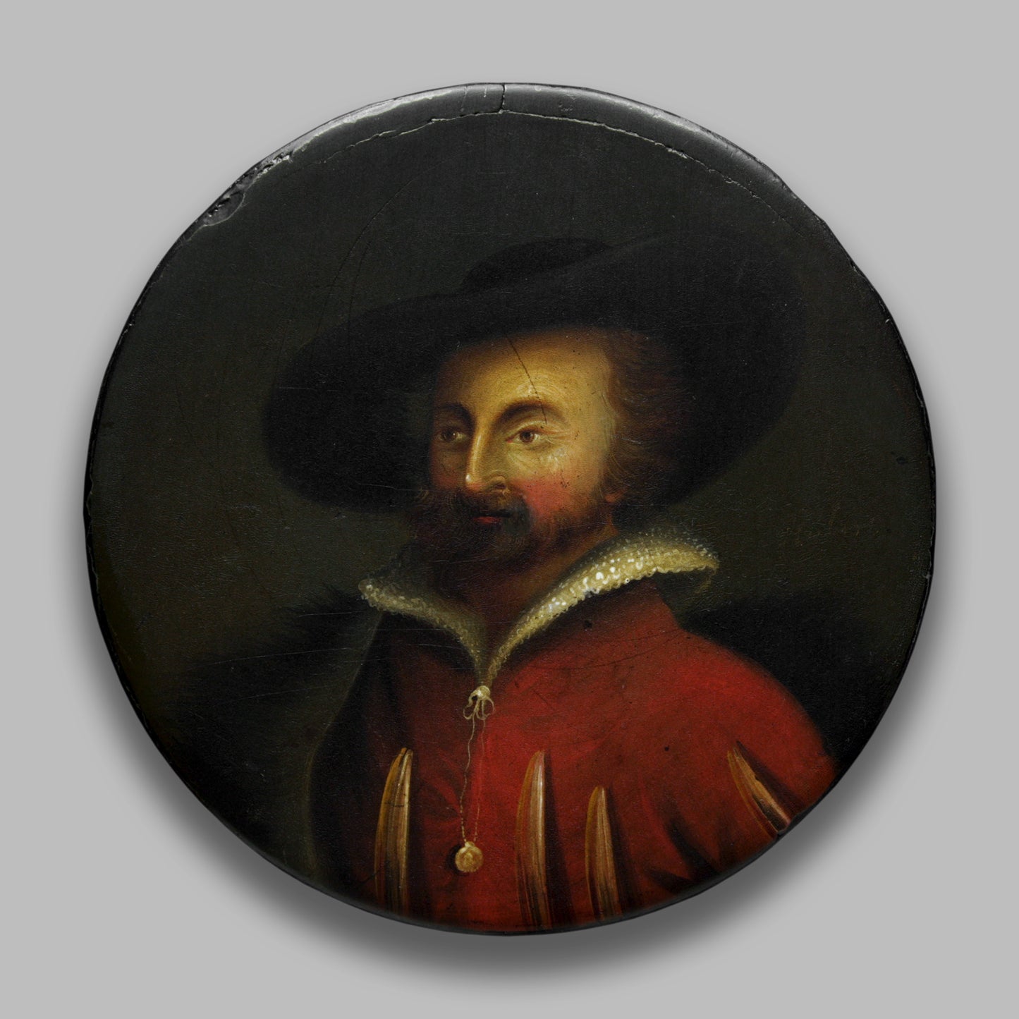 Papier-Mache Rubens Painted Snuff Box