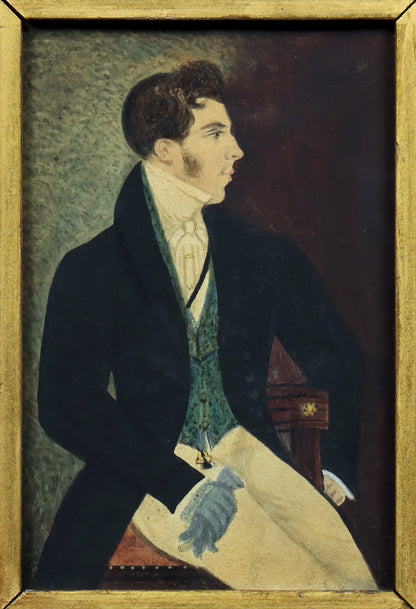 Folk Art Portrait of a Gentleman
