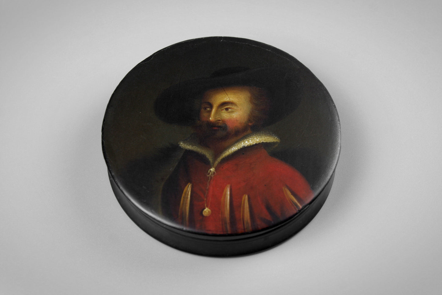 Papier-Mache Rubens Painted Snuff Box