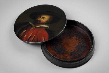 Papier-Mache Rubens Painted Snuff Box