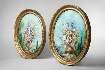 Pair of Floral Still-Life Paintings