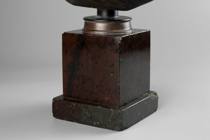 Carved Wood & Polychrome Bust of Bacchus