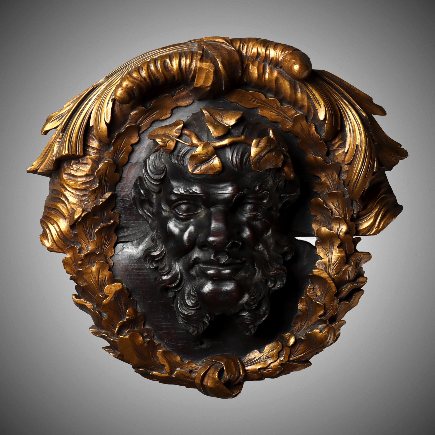 Carved Roundel of Bacchus