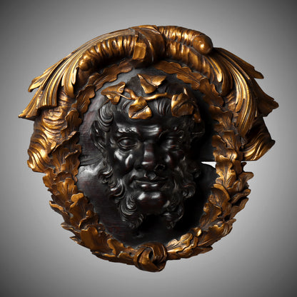 Carved Roundel of Bacchus