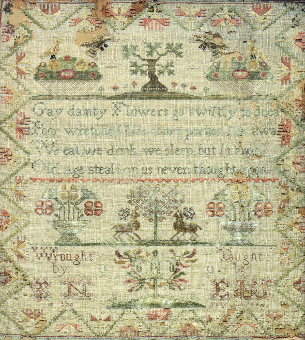 Sampler Dated 1759