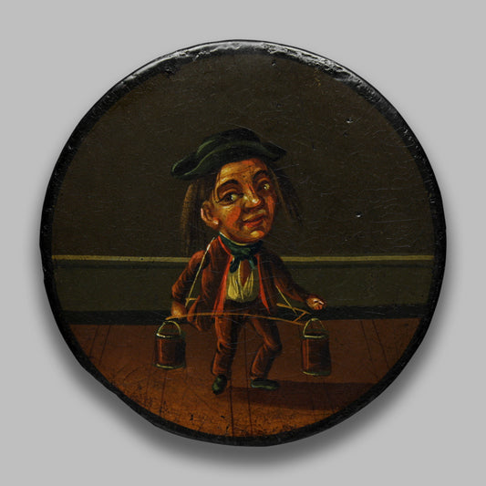 Papier-Mache Dwarf Painted Snuff Box