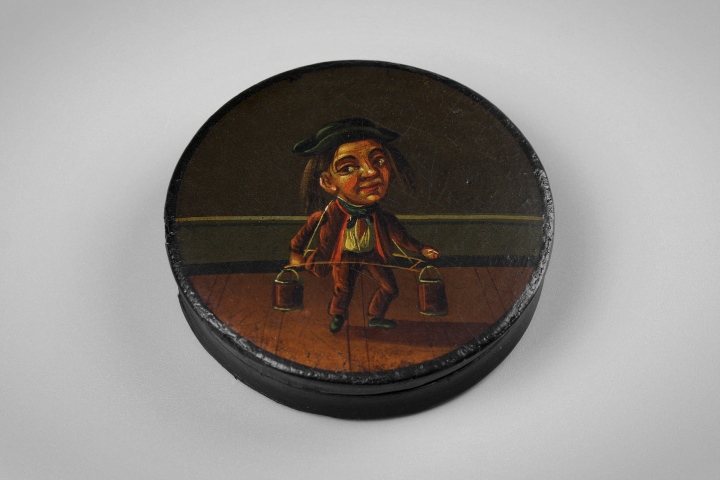 Papier-Mache Dwarf Painted Snuff Box