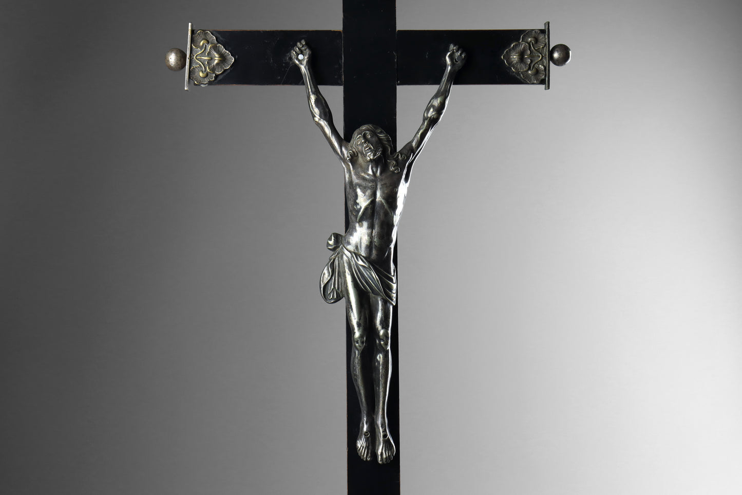 Ebonised Crucifix & Christ