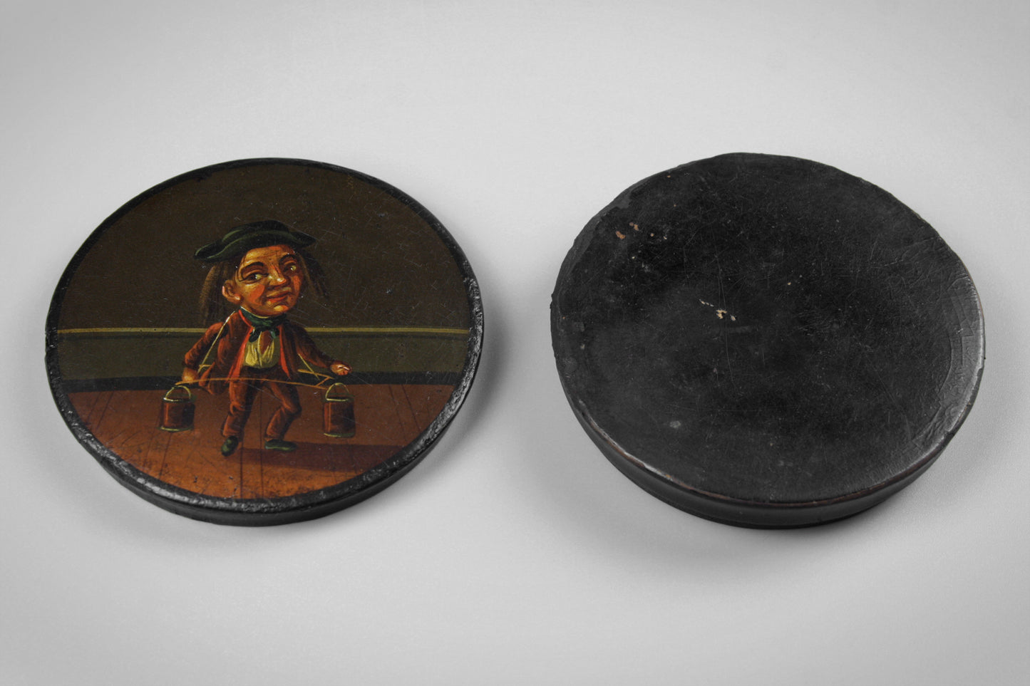 Papier-Mache Dwarf Painted Snuff Box