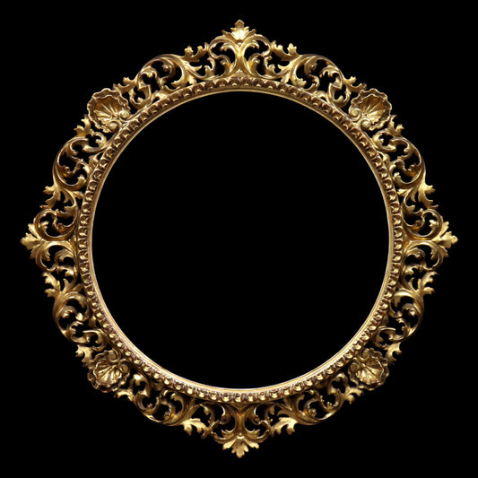 Large Tondo Florentine Carved Giltwood Frame