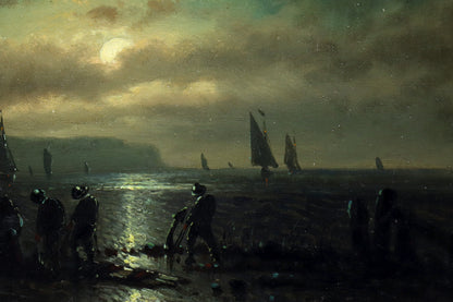 Moonlight Harbour Scene